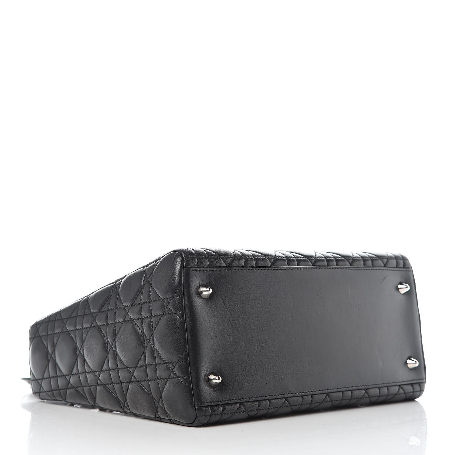 Christian Dior Lambskin Cannage Medium Lady Dior Black 4 of 9