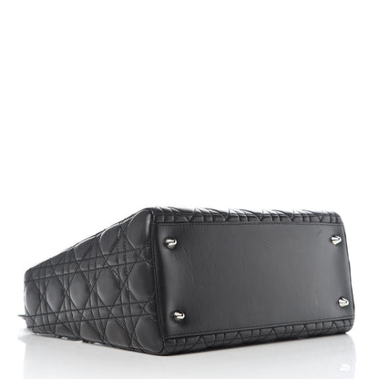 Christian Dior Lambskin Cannage Medium Lady Dior Black 4 of 9