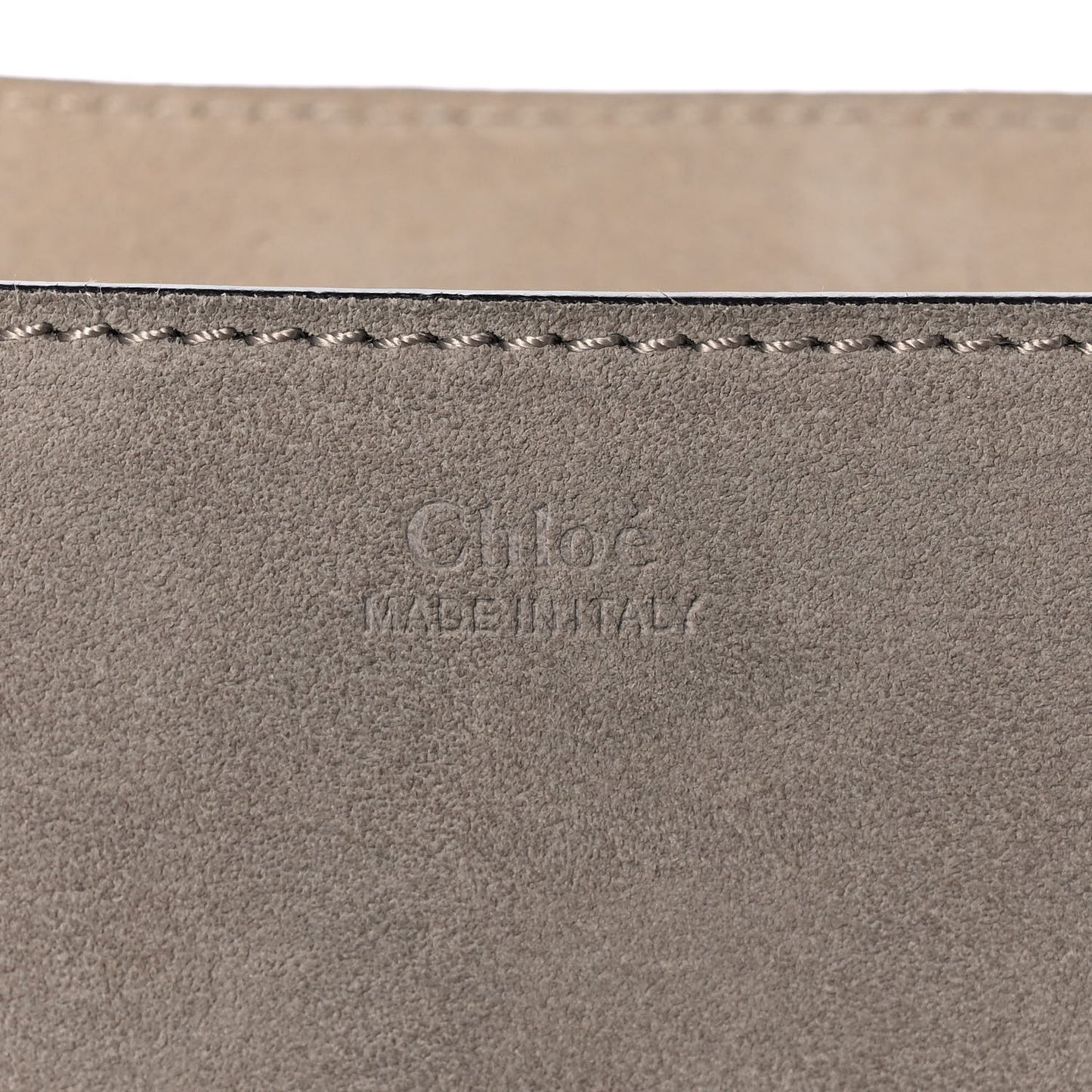 Suede Smooth Calfskin Drew Shoulder Bag Motty Grey