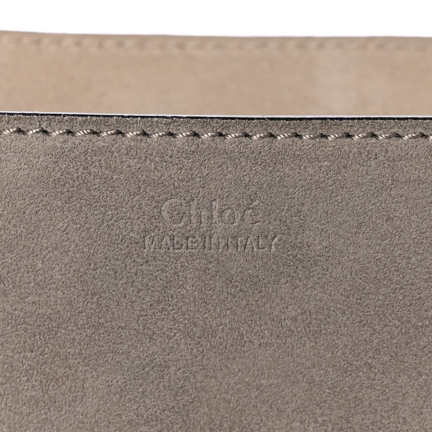 Chloe Suede Smooth Calfskin Drew Shoulder Bag Motty Grey 5 of 10