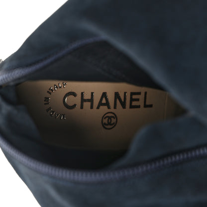 Chanel Suede Cap Toe Chain Boots 39.5 Black 7 of 7