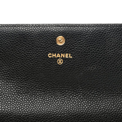 Chanel Caviar Quilted Large Gusset Flap Wallet Black 6 of 9