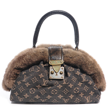 Louis Vuitton Monogram Denim Chinchilla Demi Lune 1 of 7
