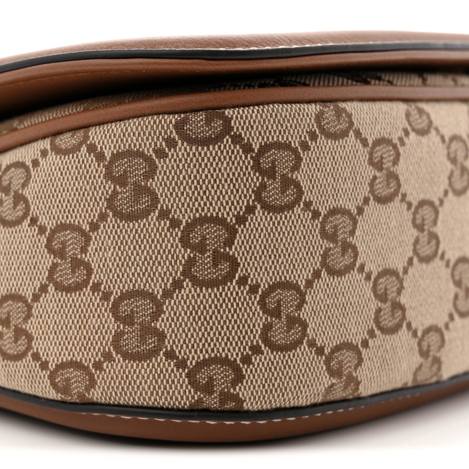 Gucci GG Monogram Calfskin Medium Blondie Top Handle Bag Beige Dark Brown 9 of 11