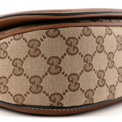 Gucci GG Monogram Calfskin Medium Blondie Top Handle Bag Beige Dark Brown 9 of 11