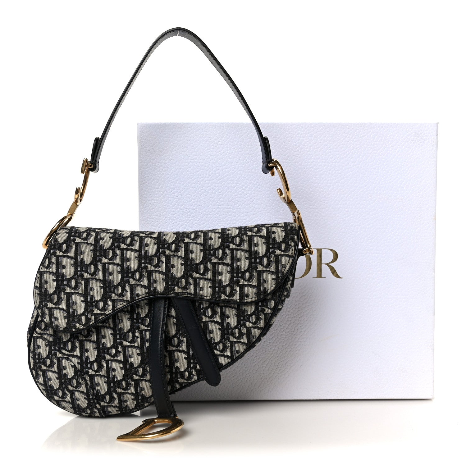 Christian Dior Oblique Saddle Bag Blue 11 of 11