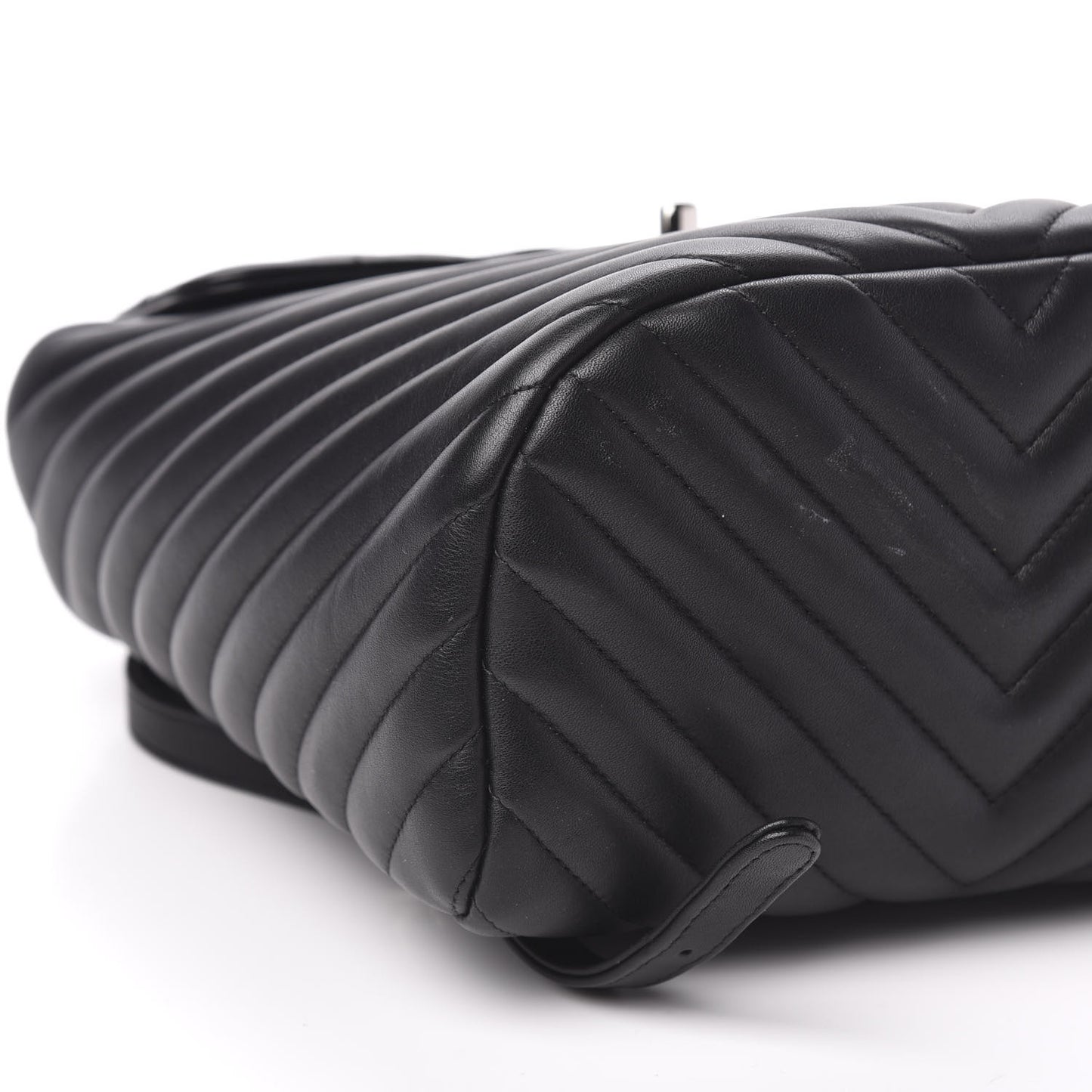 Calfskin Chevron Quilted Small Urban Spirit Backpack Black