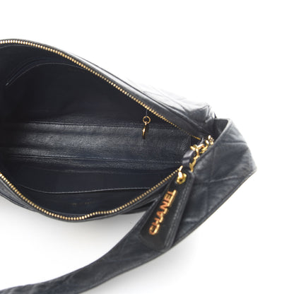 Chanel Lambskin Quilted CC Shoulder Bag Navy 5 of 19