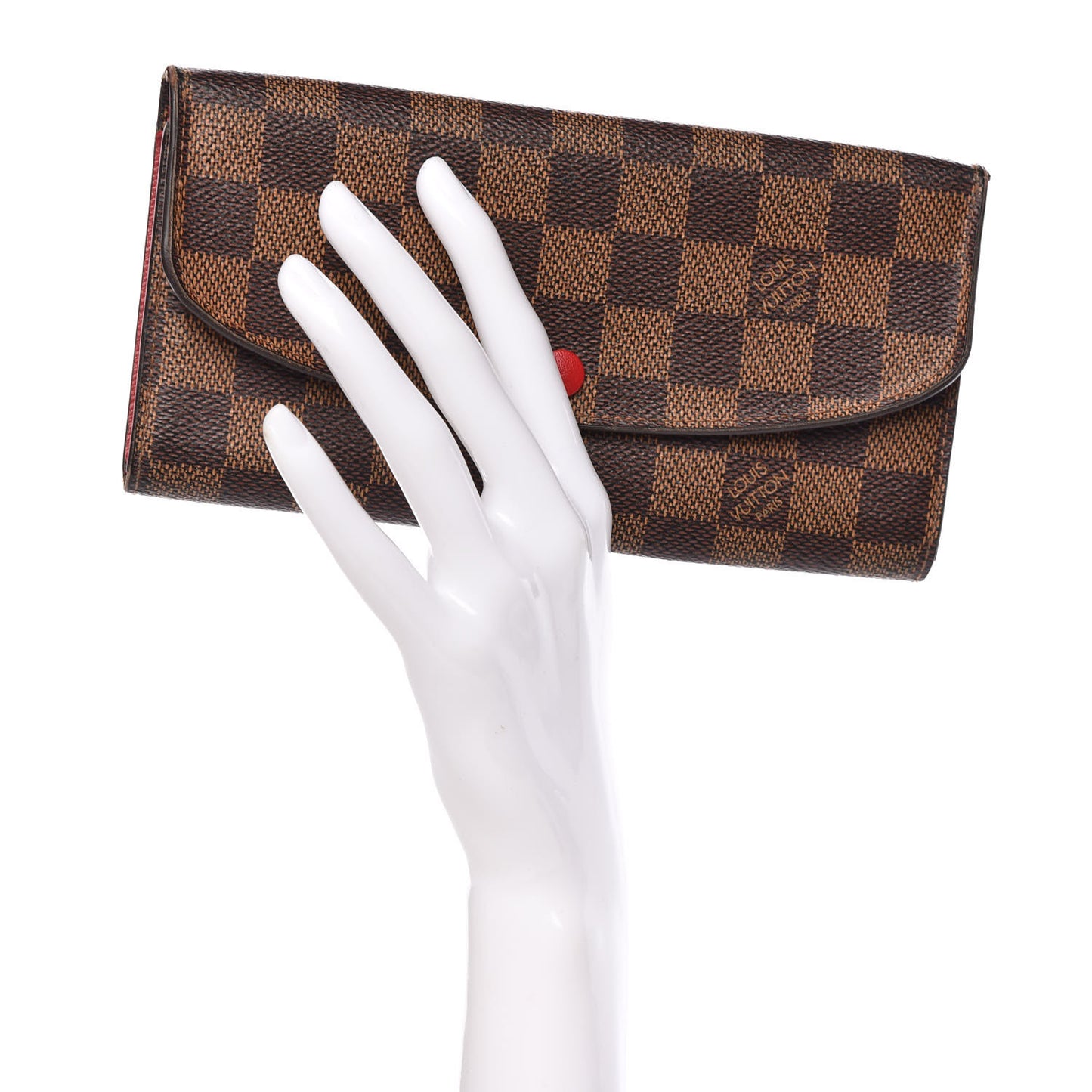 Damier Ebene Emilie Wallet Red