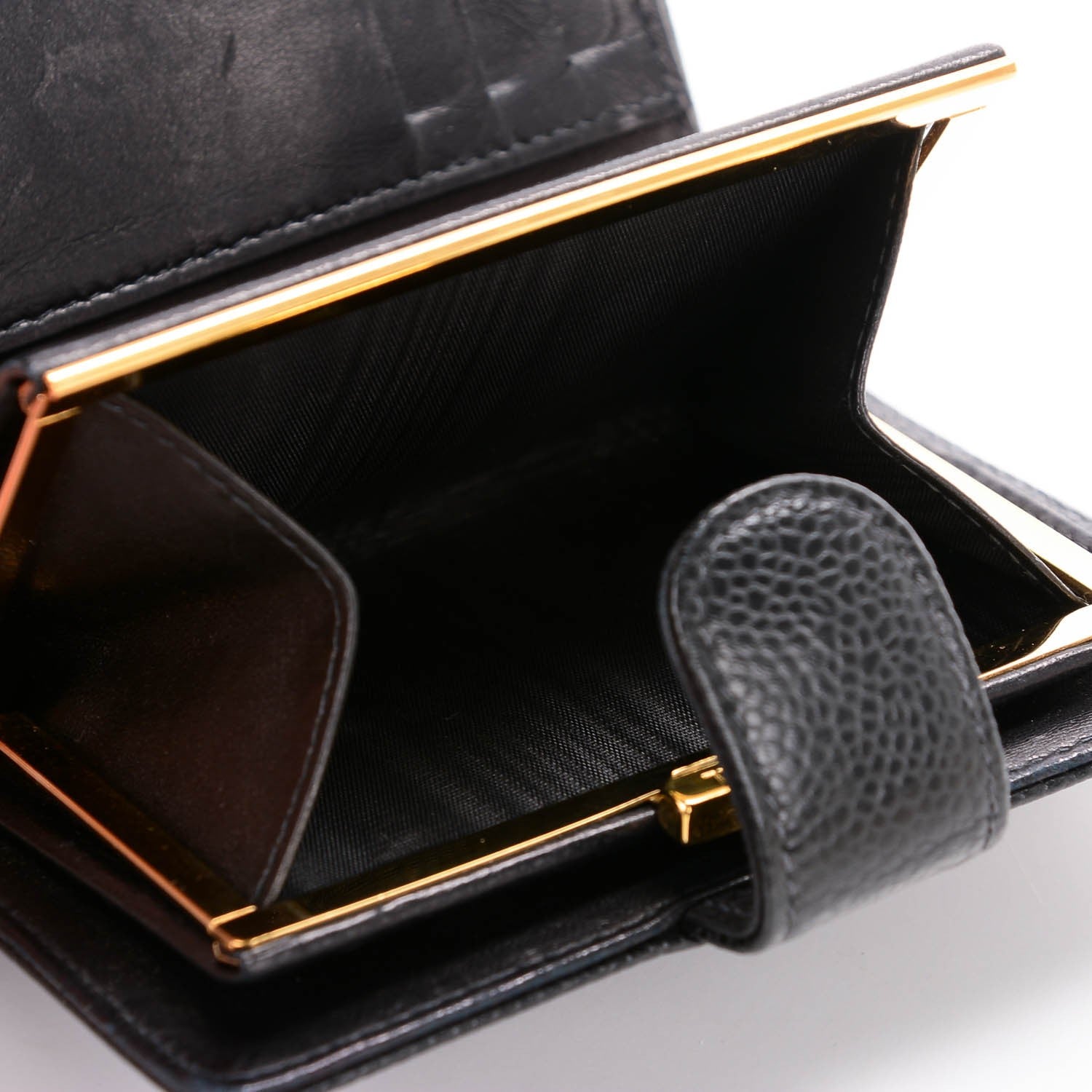 Chanel Caviar Timeless CC French Wallet Black 9 of 9