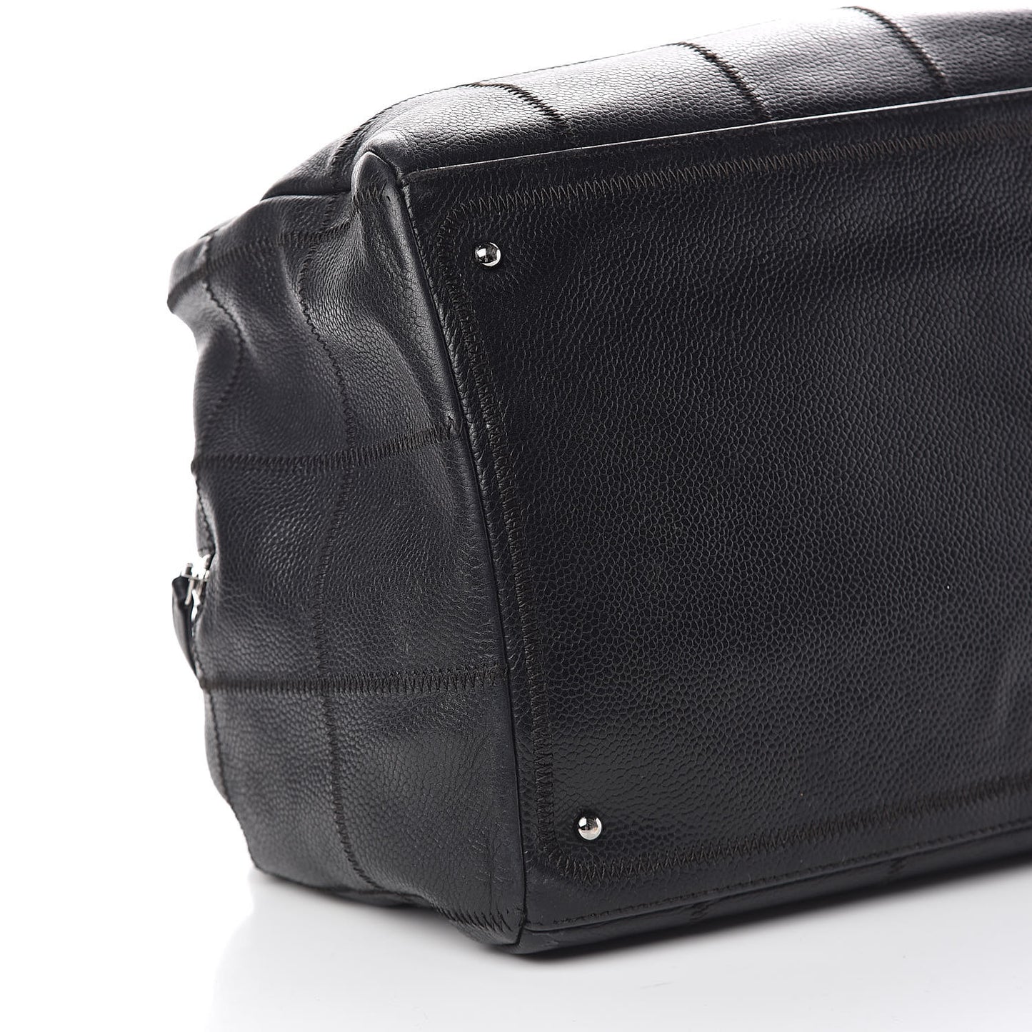 Caviar Square Stitched Bowler Black