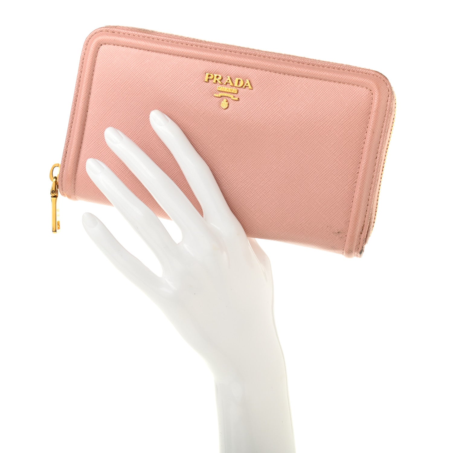 Prada Saffiano Metal Zip Around Wallet Pesco 2 of 16