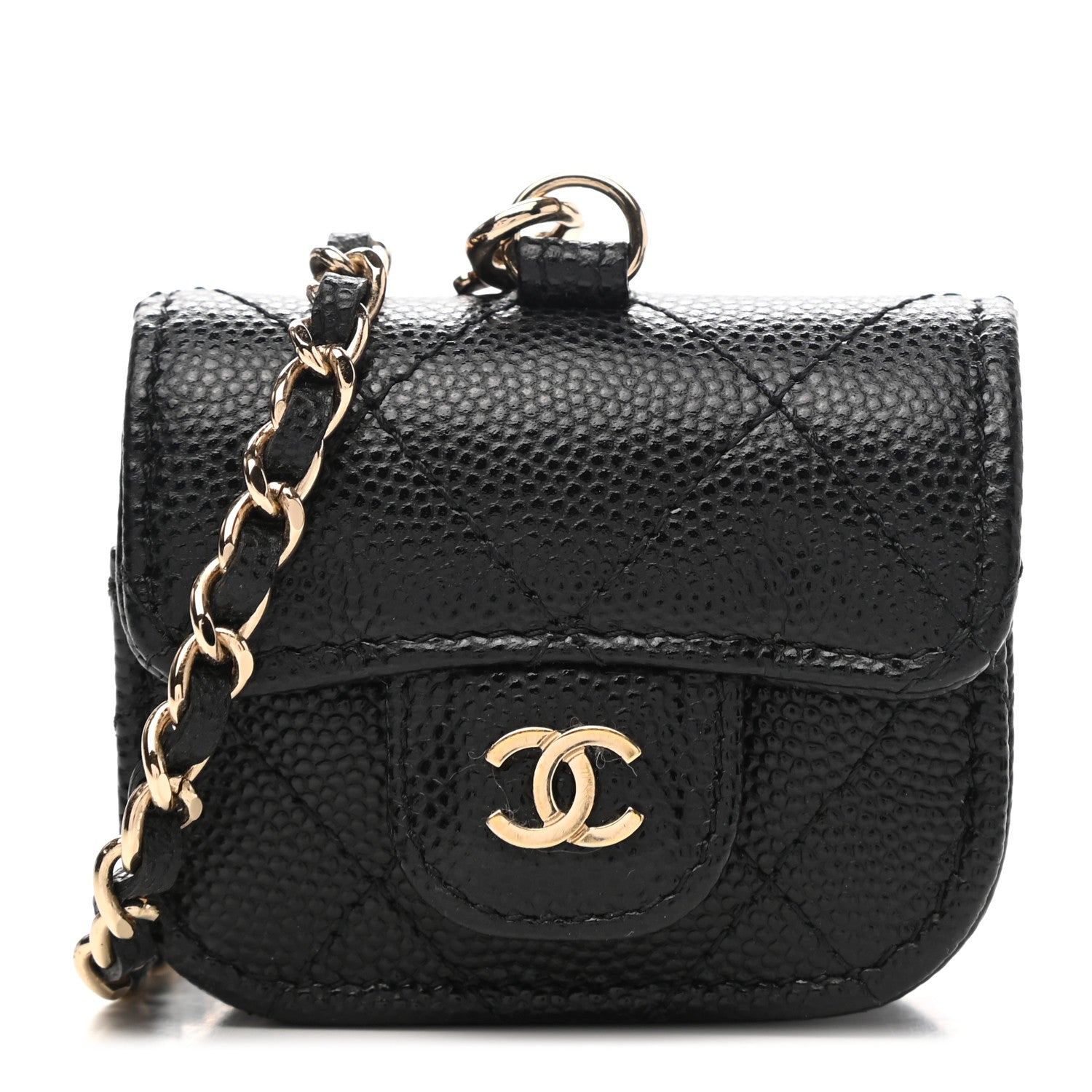 Chanel Caviar Quilted Airpods Pro Case Black 1 of 9