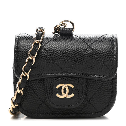 Chanel Caviar Quilted Airpods Pro Case Black 1 of 9