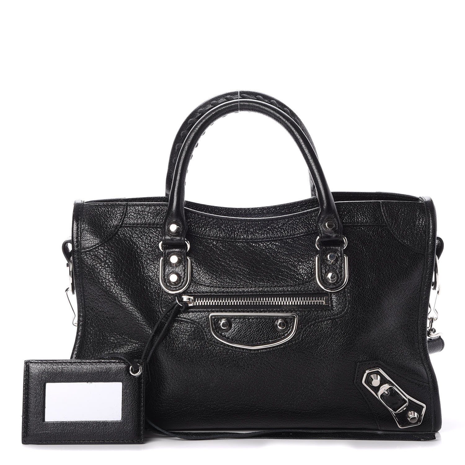 Balenciaga Chevre Silver Metallic Edge Hardware S City Black 1 of 7