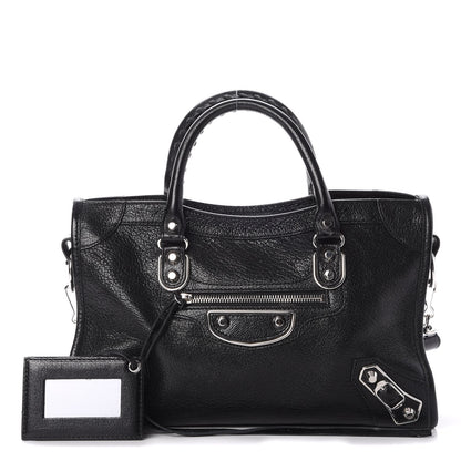 Balenciaga Chevre Silver Metallic Edge Hardware S City Black 1 of 7