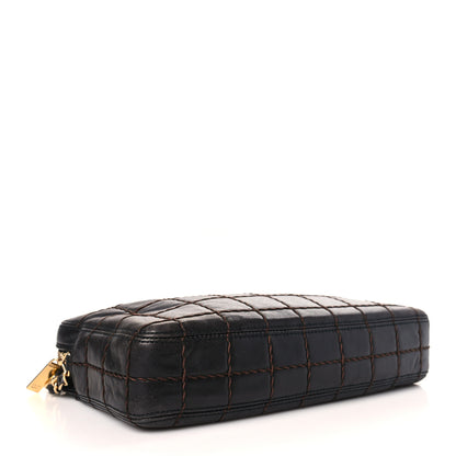 Chanel Lambskin Quilted Chocolate Bar Camera Case Black 4 of 12