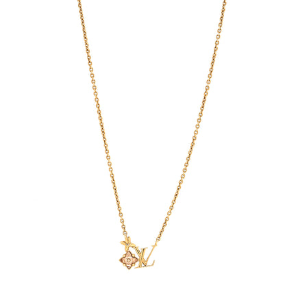 Louis Vuitton Crystal Loulougram Necklace Gold 2 of 6