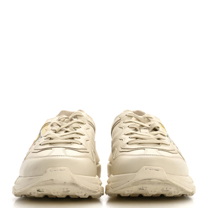 Gucci Calfskin Interlocking G Logo Mens Rhyton Sneakers 10 Ivory 3 of 13