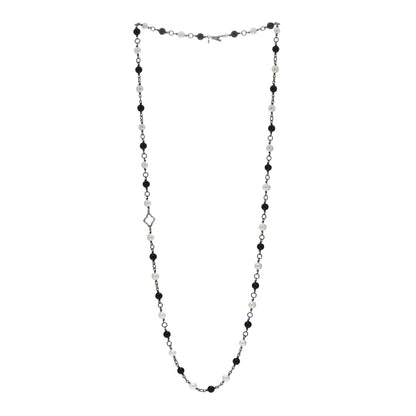 David Yurman Sterling Silver Black Onyx Pearl Bijoux Necklace 2 of 4