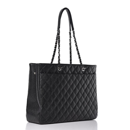 Chanel Caviar Quilted Large Classic Shopping Tote Black 3 of 11