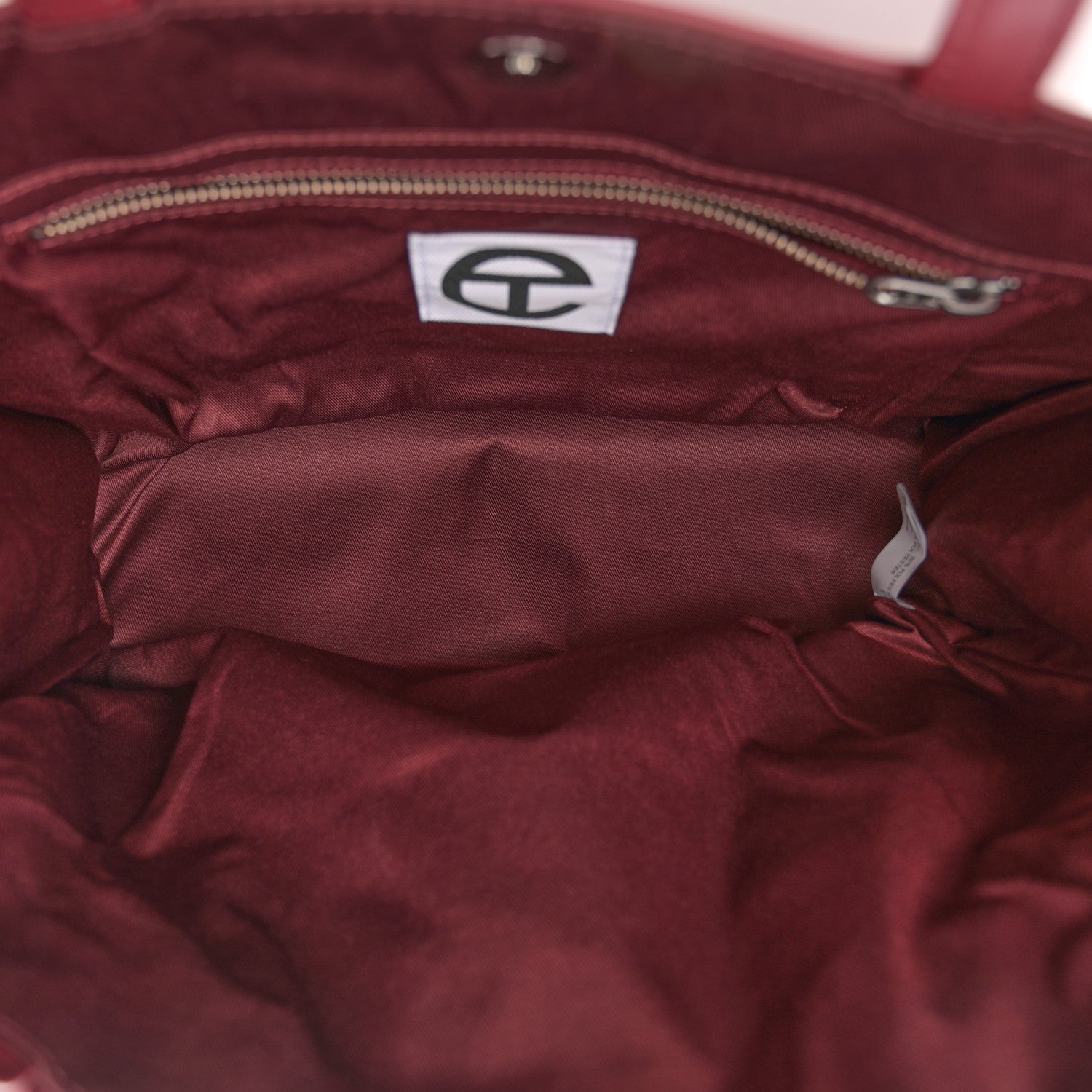 Telfar Vegan Leather Medium Shopping Bag Oxblood 5 of 9