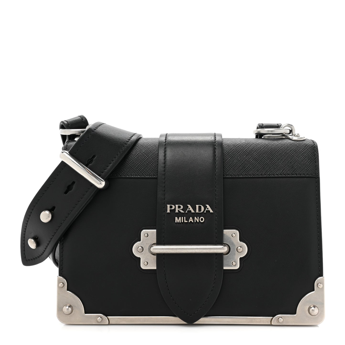 City Calf Saffiano Cahier Bag Black