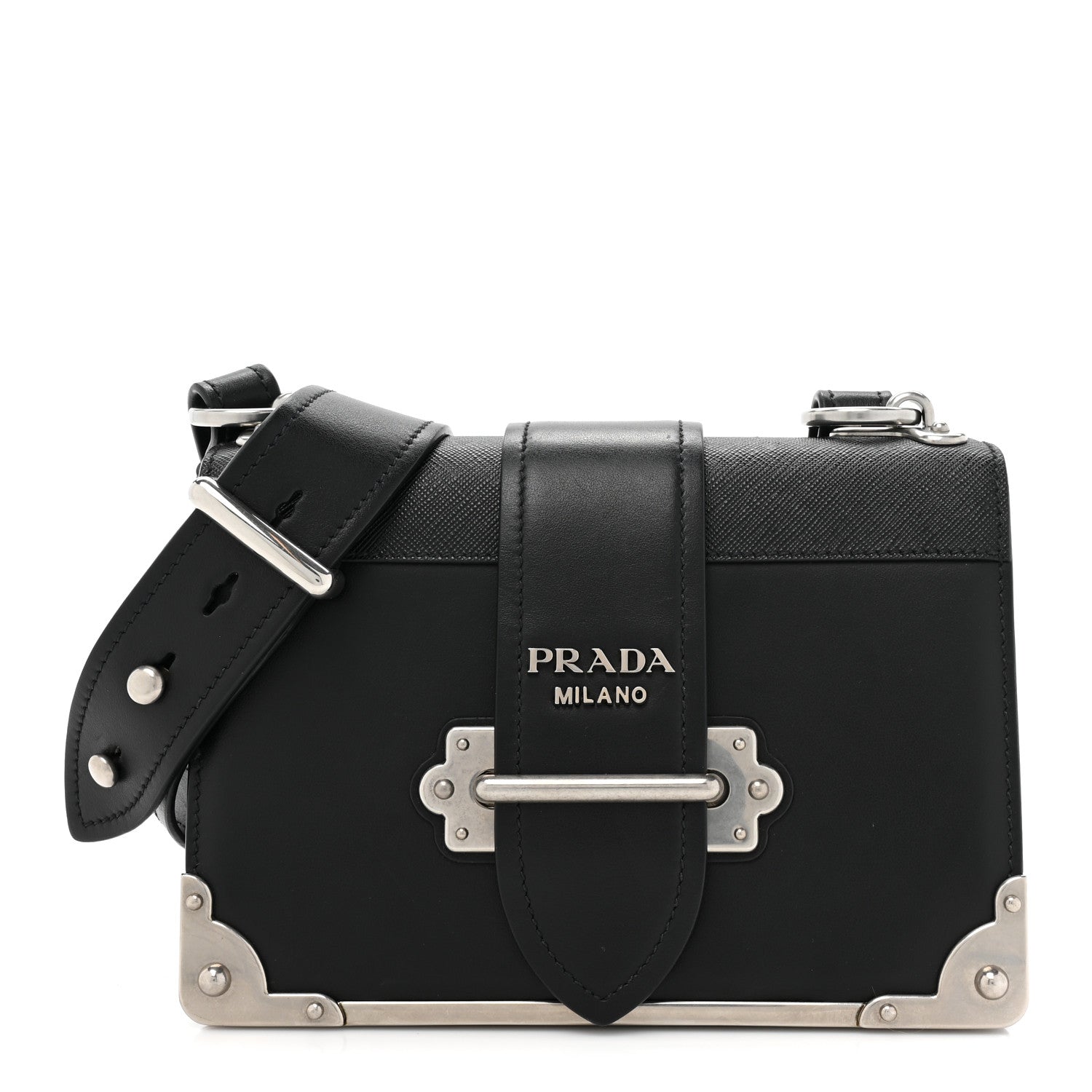 Prada City Calf Saffiano Cahier Bag Black 1 of 10