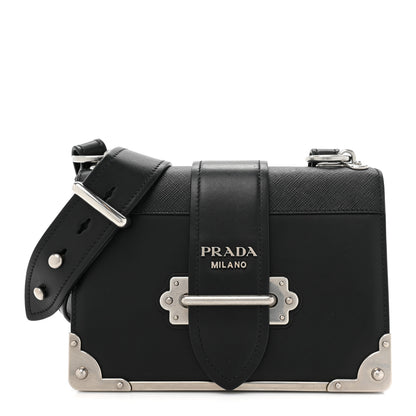 Prada City Calf Saffiano Cahier Bag Black 1 of 10