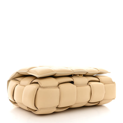 Bottega Veneta Lambskin Maxi Intreccio Padded Chain Cassette Crossbody Bag Porridge 4 of 10
