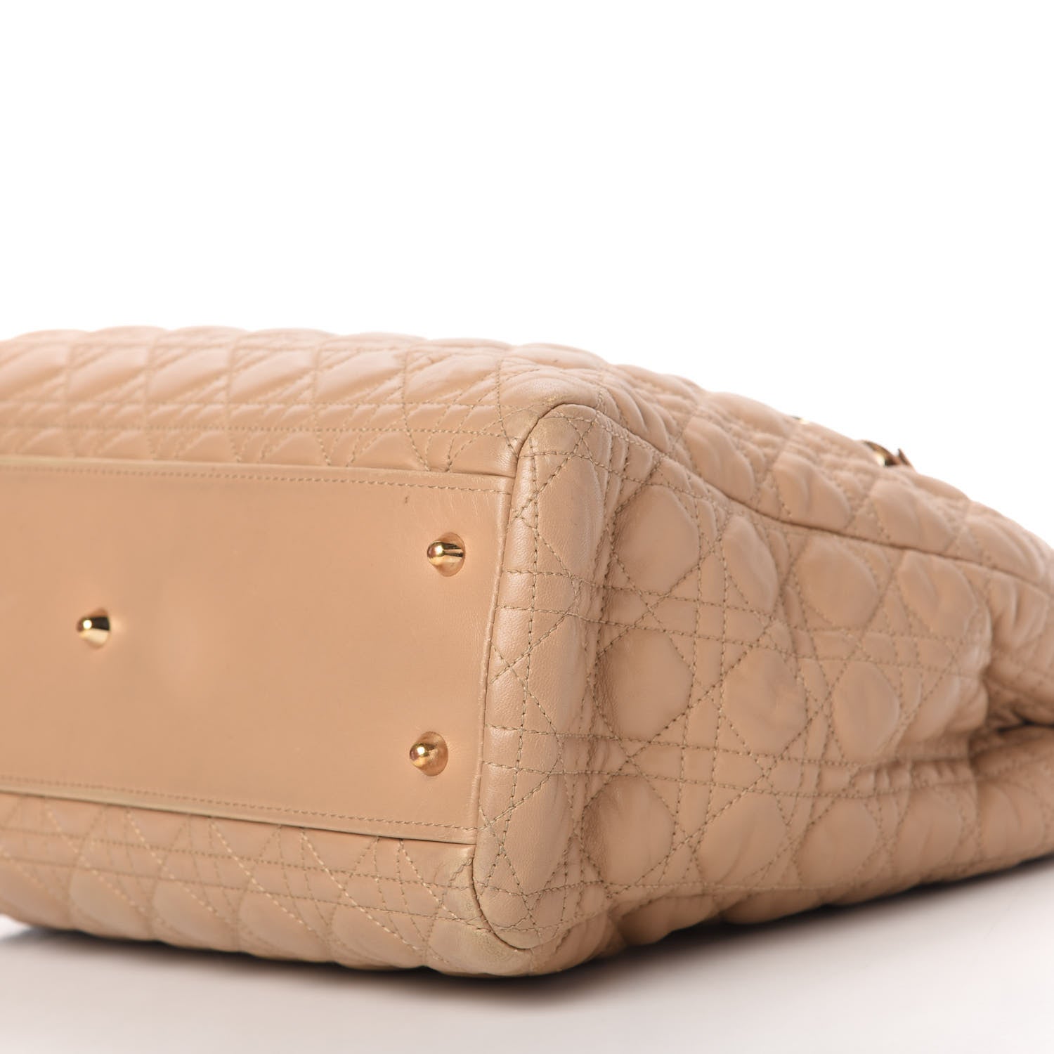 Christian Dior Lambskin Cannage Large Dior Soft Shopping Tote Beige 7 of 10