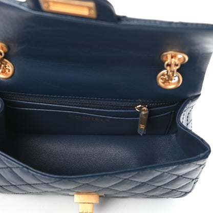 Chanel Aged Calfskin Quilted 2.55 Reissue Mini Flap Blue 5 of 10