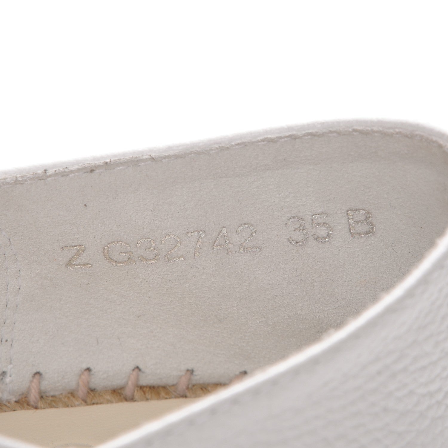 Chanel Grained Calfskin CC Espadrilles 35 White Black 10 of 11