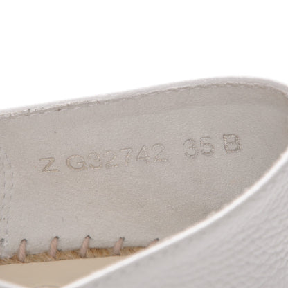 Chanel Grained Calfskin CC Espadrilles 35 White Black 10 of 11