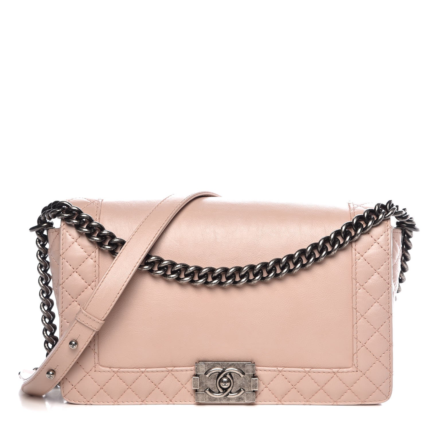 Chanel Calfskin New Medium Boy Reverso Flap Light Pink 1 of 13