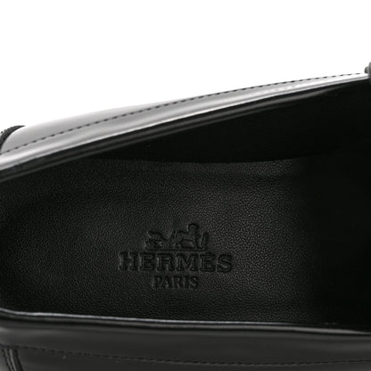 Hermes Calfskin Womens Faubourg Loafers 36 Black 6 of 8