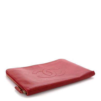 Chanel Caviar Timeless CC Portfolio Red 4 of 8