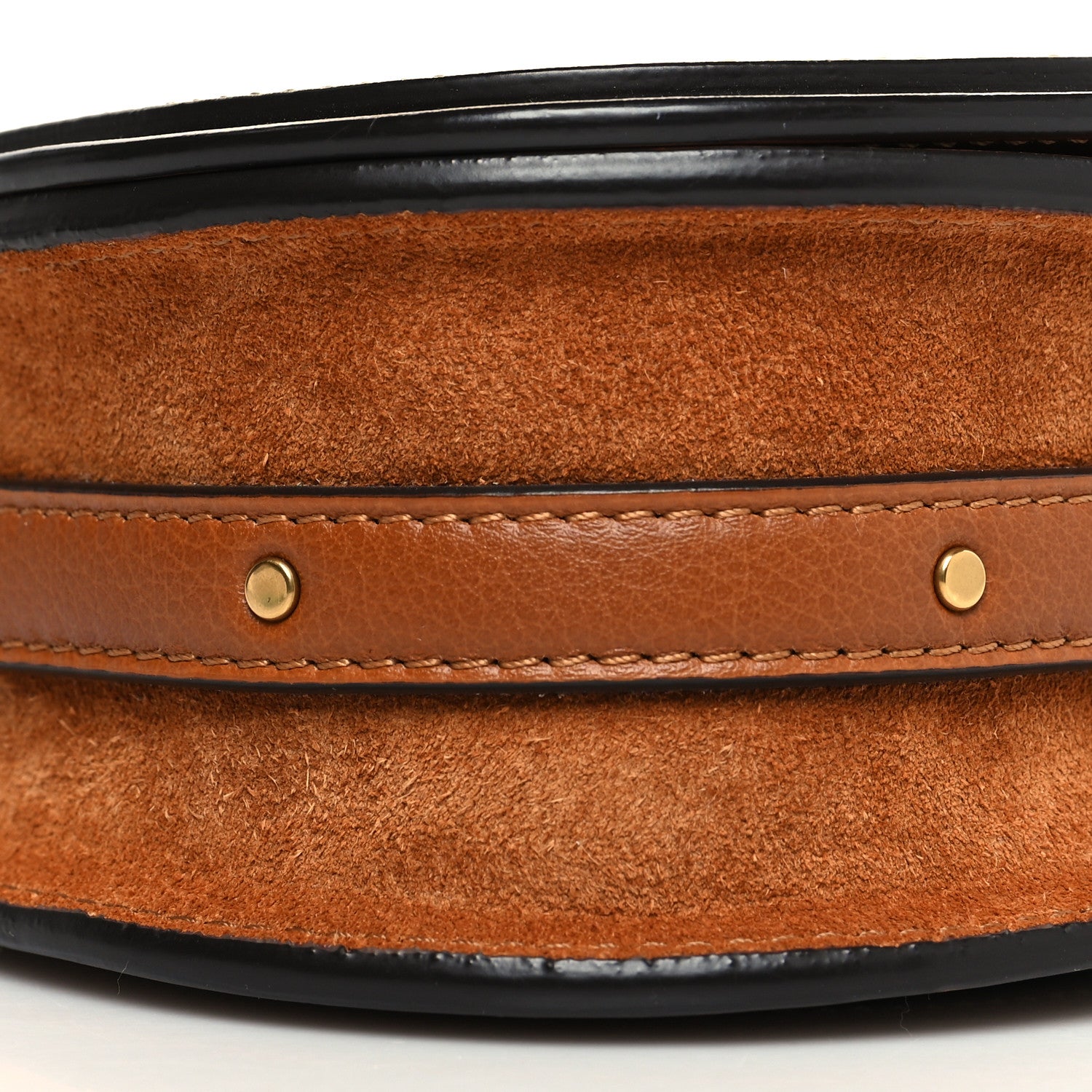 Chloe Calfskin Suede Small Nile Bracelet Bag Caramel 9 of 11