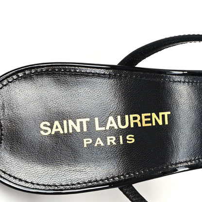 Saint Laurent Crepe Satin Jones 110 Strap Pumps 39 Black 8 of 10