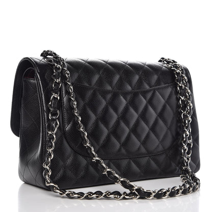 Chanel Caviar Quilted Jumbo Double Flap Black 4 of 9
