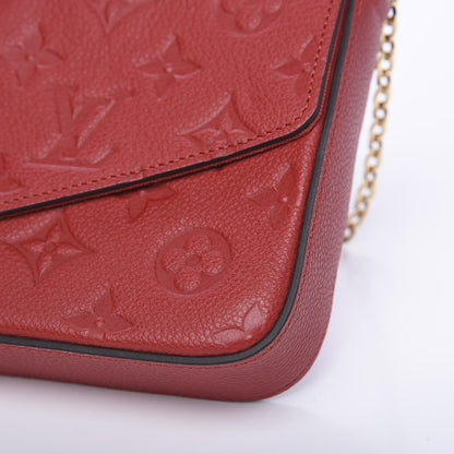Louis Vuitton Empreinte Pochette Felicie Chain Wallet Scarlet 10 of 11