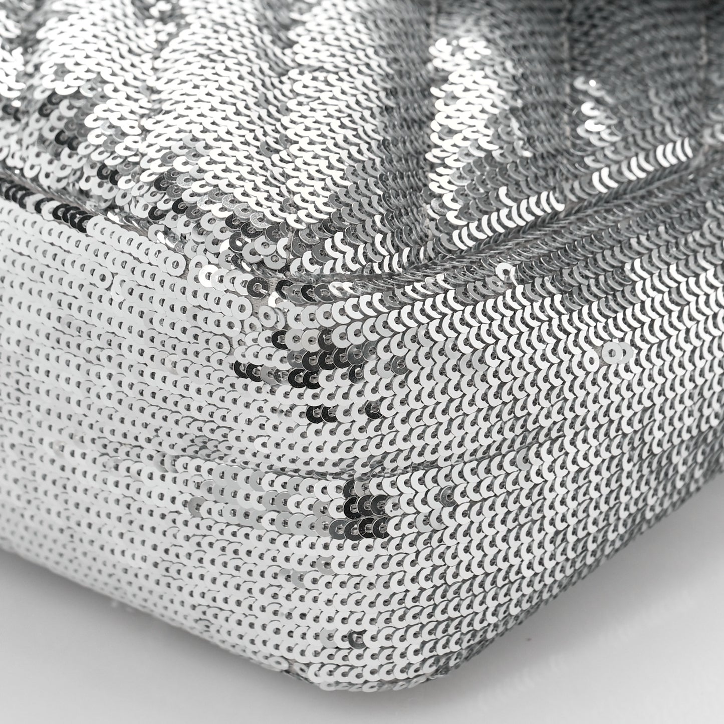 Sequin Matelasse Small GG Marmont Shoulder Bag Silver