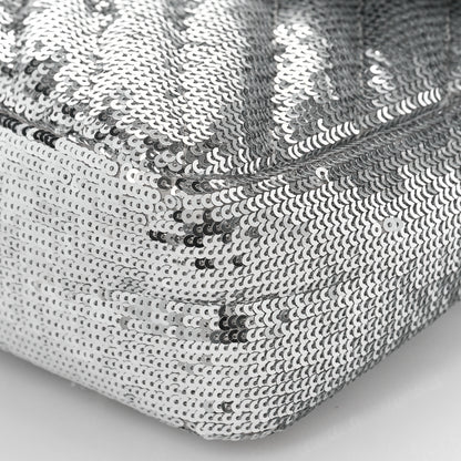 Gucci Sequin Matelasse Small GG Marmont Shoulder Bag Silver 9 of 9
