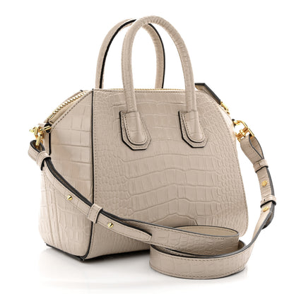 Givenchy Calfskin Crocodile Embossed Mini Antigona Dune 3 of 12