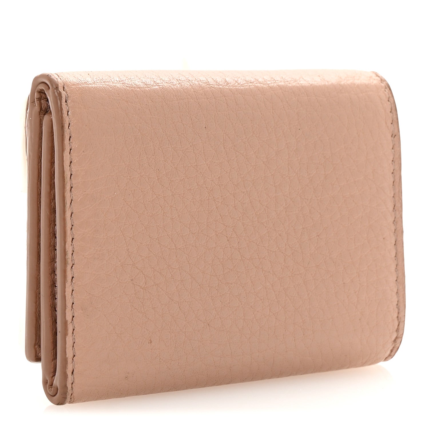 Prada Vitello Grain Small Tri-Fold Wallet Cipria 3 of 6