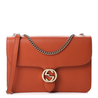 Gucci Dollar Calfskin Interlocking G Shoulder Bag Sun Orange 1 of 10