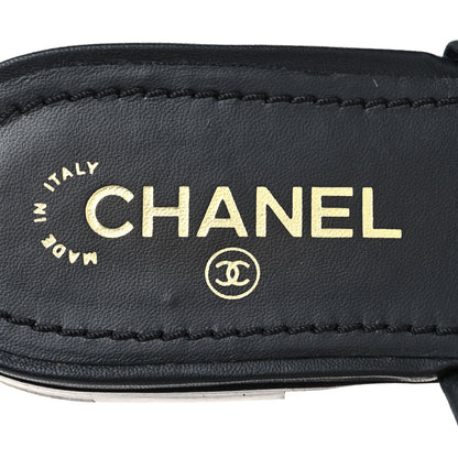 Chanel Lambskin Chain Thong Sandals 39 Black 7 of 8