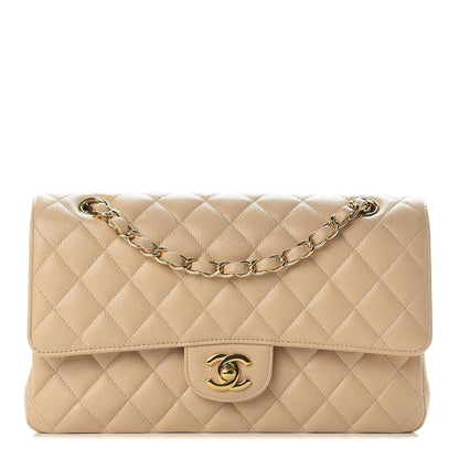 Chanel Caviar Quilted Medium Double Flap Beige Clair 1 of 9
