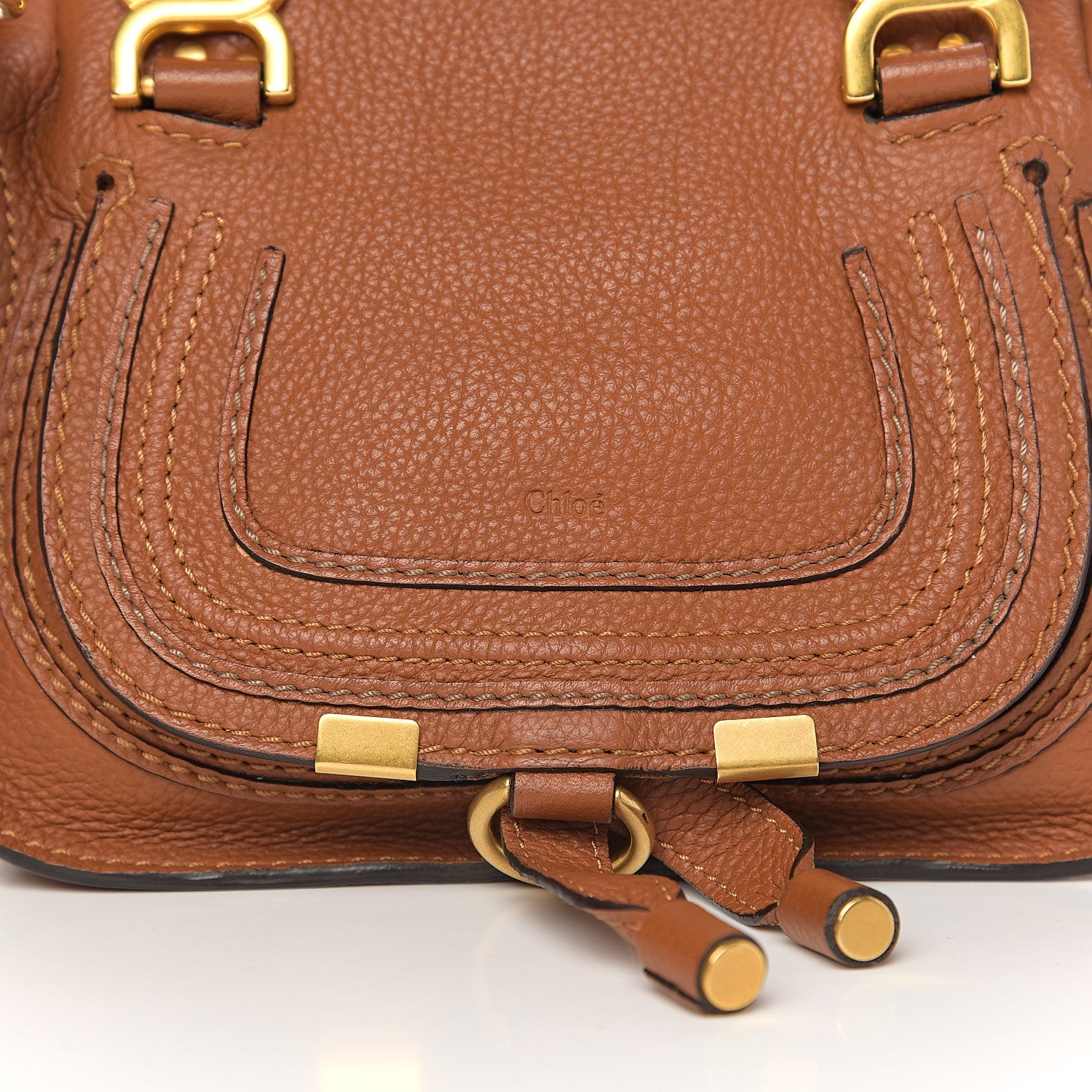 Chloe Calfskin Mini Marcie Satchel Tan 8 of 8