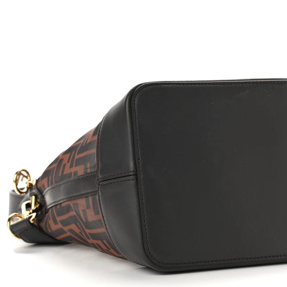Fendi Mesh Vitello Grace F is Fendi FF 1974 Grande Mon Tresor Bucket Bag Marrone Black Ebano 8 of 9